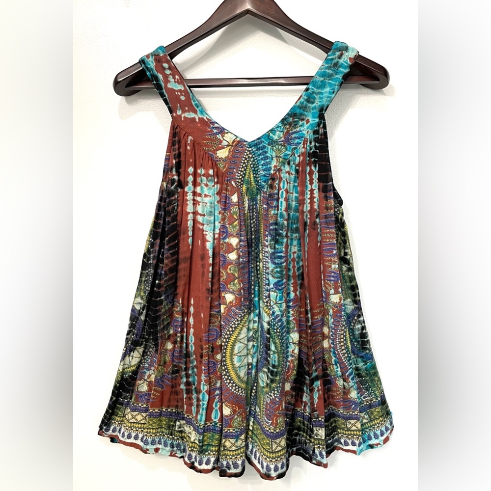 Amazing Batik Boho Swing Top from World Market Sz. Small/Medium Tie Dye